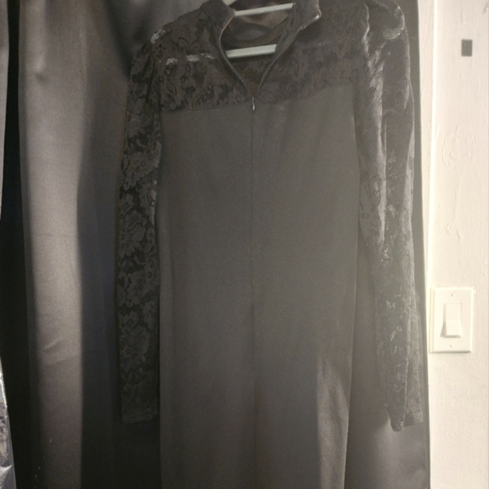 Shein curve Lace sleeves mermaid dress
